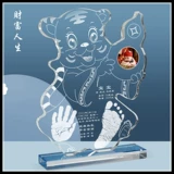 Браслет из кварца, отпечатки рук и ног для хранения пуповины, кисть для письма ручной работы, год кролика