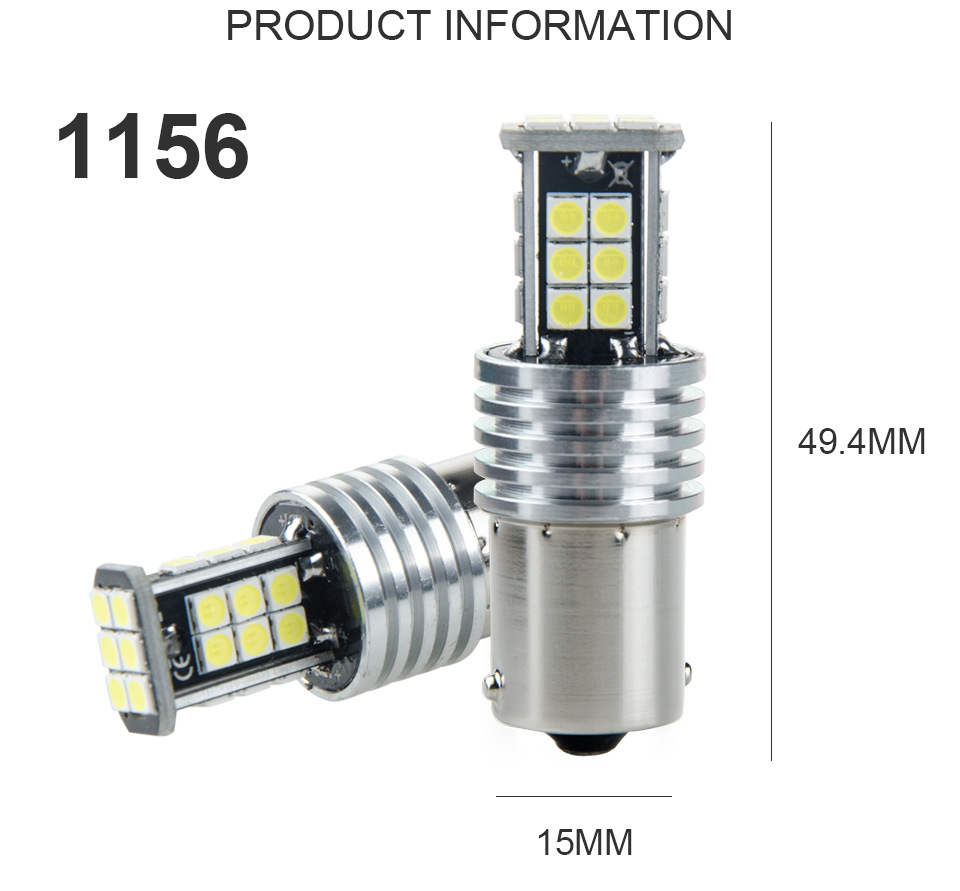 汽车LED带解码超高亮LED倒车灯 T15 1156 7440 3030 24SMD 流氓灯 - 图1