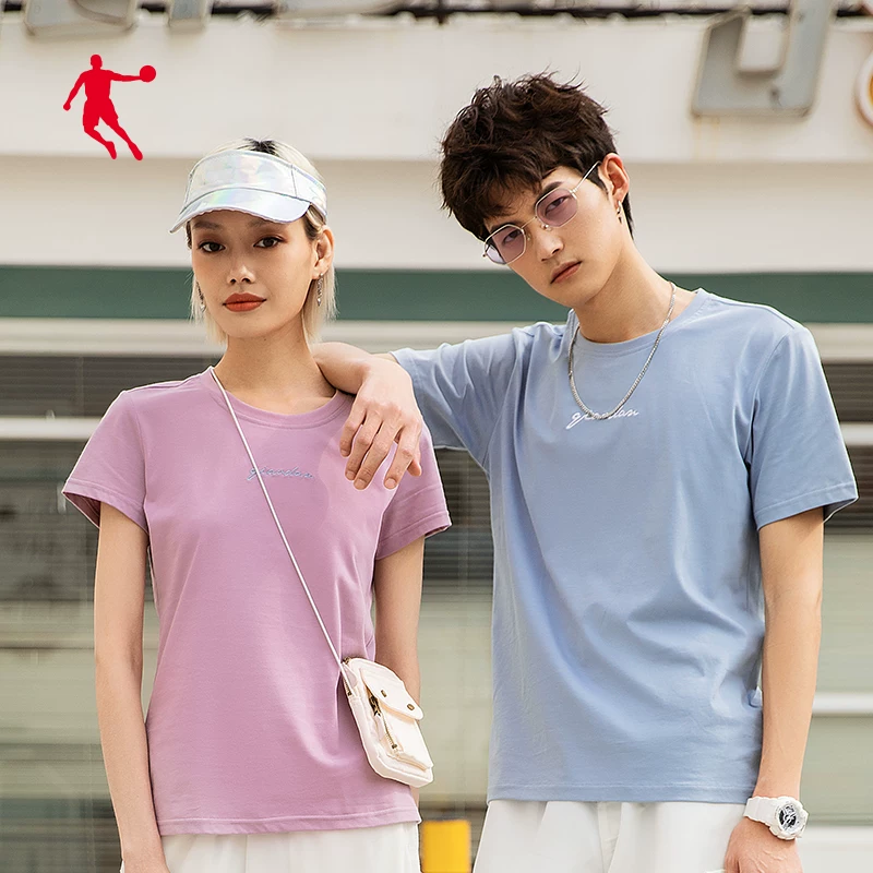 乔丹 Sports summer trend multicoloured T-shirt with a round collar for leisure, for beloved