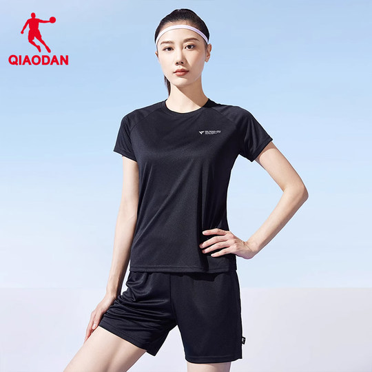 中国乔丹运动套装女2025夏季新款透气健身跑步运动服女士两件套女