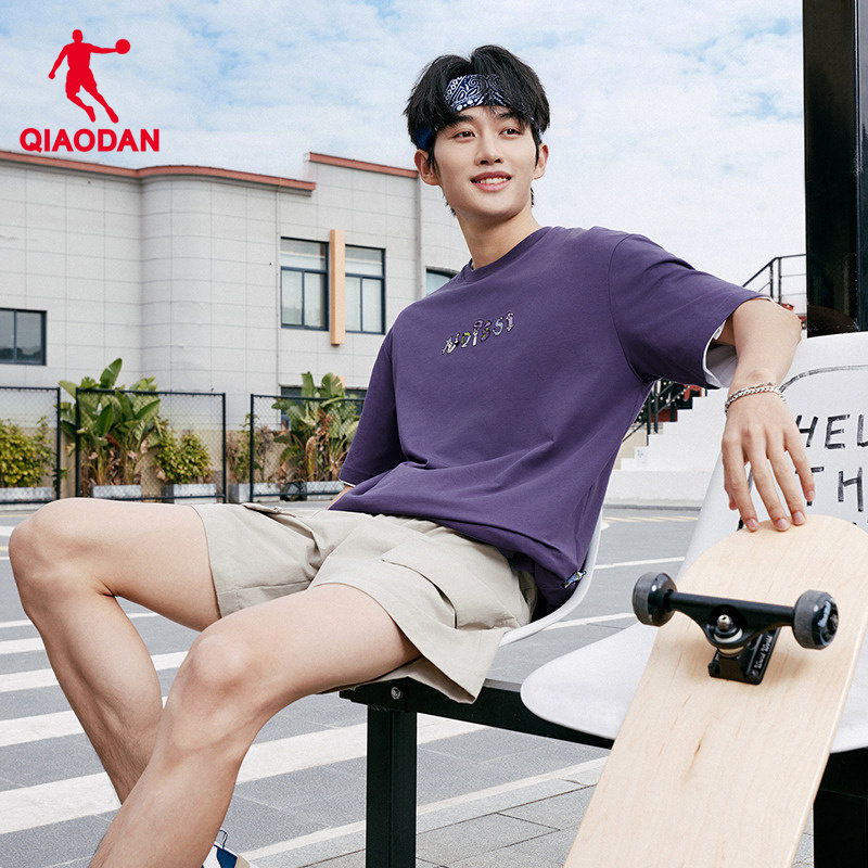 乔丹短袖t恤男士2026春季新款商场同款凉感休闲字母图案透气上衣,淘宝优惠券,粉丝福利购,淘宝优惠卷