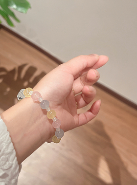 彩色手串金丝玉小清新