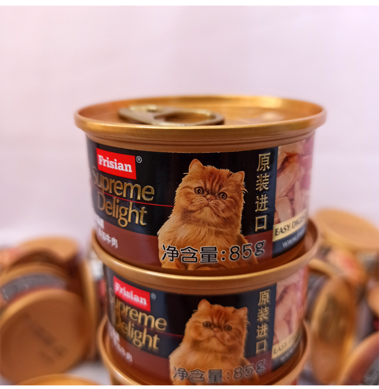 进口富力鲜猫罐头85gx24罐整箱去毛球猫泌尿湿粮鲔鱼鲑鱼牛肉罐头 - 图2