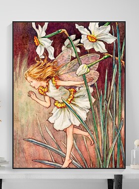 花仙子 diy数字油画可爱女孩高级感治愈系手工涂鸦填色摆件装饰画