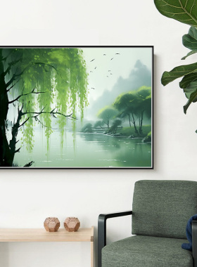 解压填色自然风景装饰画数字油画