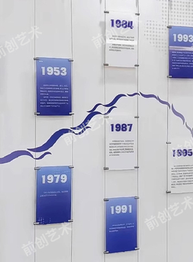 亚克力广告牌定制钢丝悬挂墙展厅油画海报公司宣传架专利展示牌