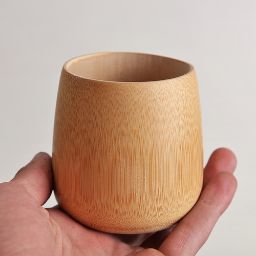 天然环保竹制品 竹筒杯子 竹杯子竹水杯酒杯茶杯炭化杯 定制刻字 - 图1