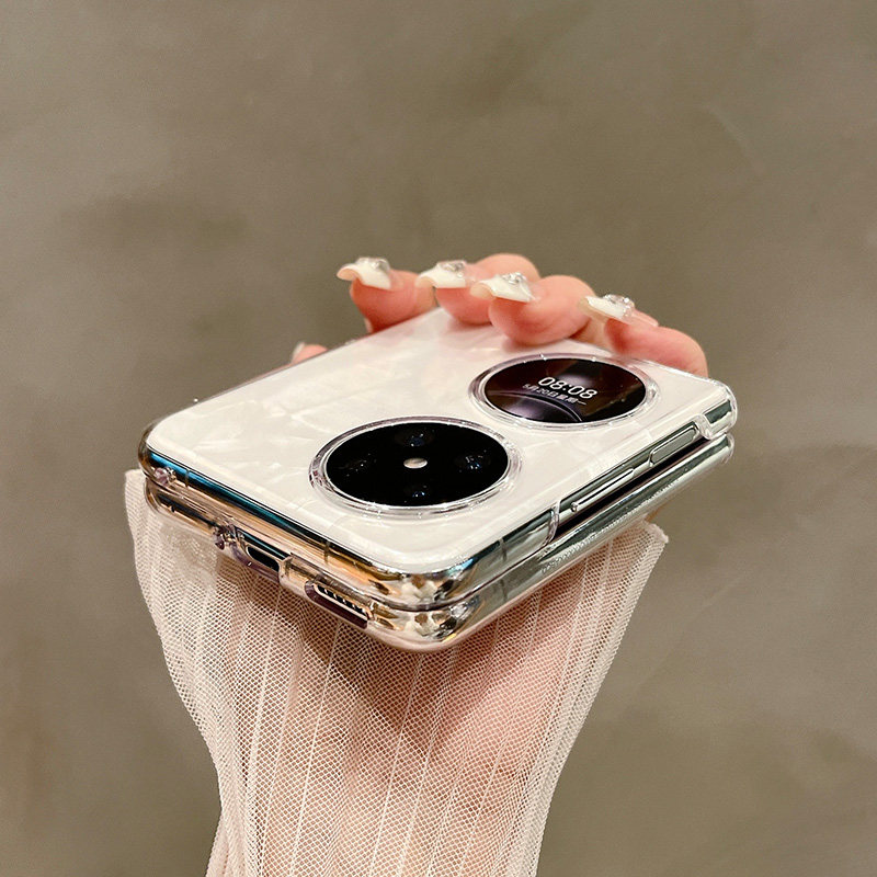 热瓜适用于华为P50pocket/Pocket2/pocketS手机壳折叠屏保护套新款气质高档UV透明壳全包防摔套简约happy英文,淘宝优惠券,粉丝福利购,淘宝优惠卷