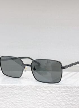 金属方形小框太阳眼镜女士4282时尚链条遮阳墨镜男防紫外线金茶黑
