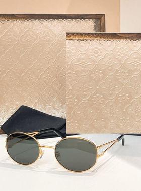 近视椭圆小框男女款素颜遮阳墨镜