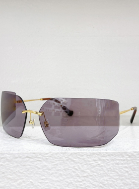 方形无框一体镜片太阳眼镜女54Y时尚个性遮阳墨镜网红风男挡风片