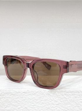 新款男女通用太阳眼镜S11板材方形时尚素颜遮阳墨镜防紫外线卡其