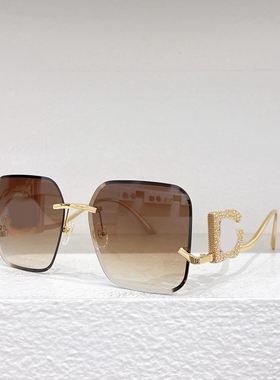 方形大框太阳眼镜男款6661时尚遮阳墨镜女显瘦防紫外线金银蓝黑色