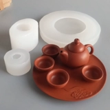 Чайный сервиз, чайная чашка, заварочный чайник, силиконовая форма, свеча, акриловый мусс