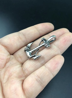 跨境新款合金船锚吊坠项链