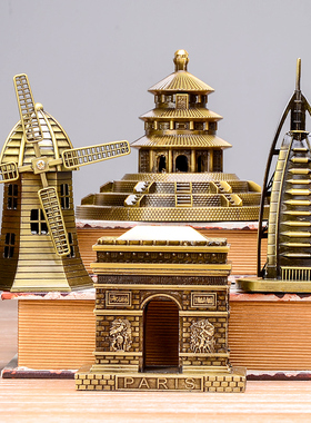 世界地标建筑模型金属自由女神像