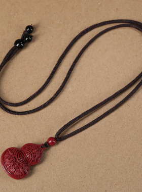 天然原矿真朱砂吊坠男女福禄葫芦小挂件福在眼前钥匙扣吉祥物