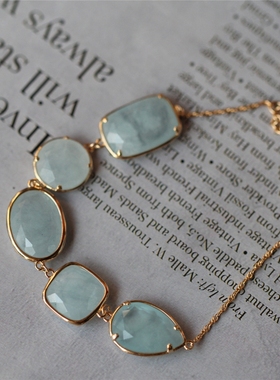 翎舞天然晶石手链日系aget