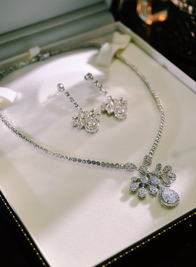 法式轻奢高级感晚礼服婚纱项链