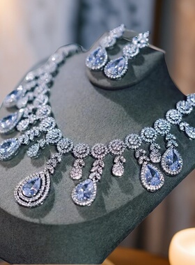 项链耳环新娘晚礼服主婚纱配饰女