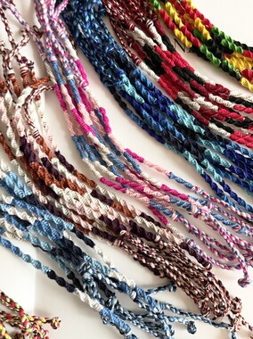 7色泰国手工编织手绳手链 项链绳五色线手绳配饰绳