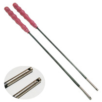 Six-seven-millimeter beef tendon handle solid straight bore single head empty bamboo carbon rod swivel steel head carbon rod 360-degree rotation