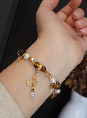 天然虎眼石黄塔晶手链