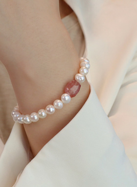 天然淡水珍珠手链高级感