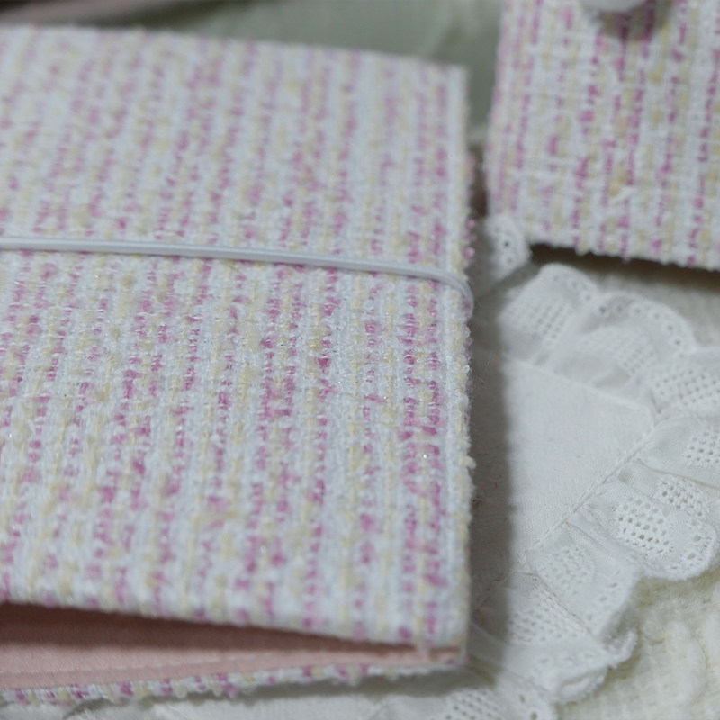 躲在耳里|限量毛呢活页|清新粉紫色条纹精致氛围重工手帐本m5a7,淘宝优惠券,粉丝福利购,淘宝优惠卷