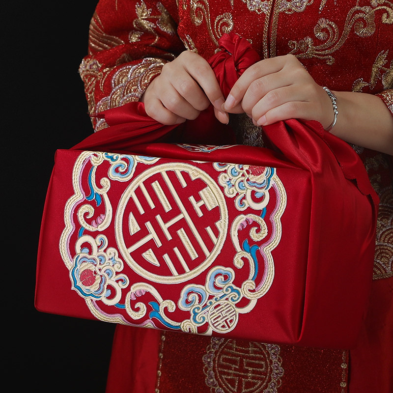 结婚包袱皮女方出嫁娘家陪嫁物品新娘嫁妆刺绣包袱布喜盆包裹布,淘宝优惠券,粉丝福利购,淘宝优惠卷