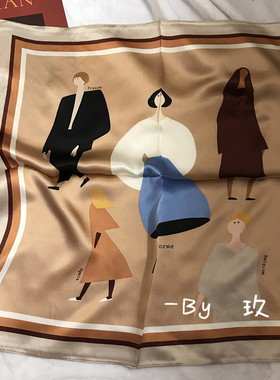 ins百搭桑蚕丝真丝小丝巾发带