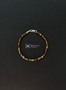 杂志日系复古琥珀色系手链