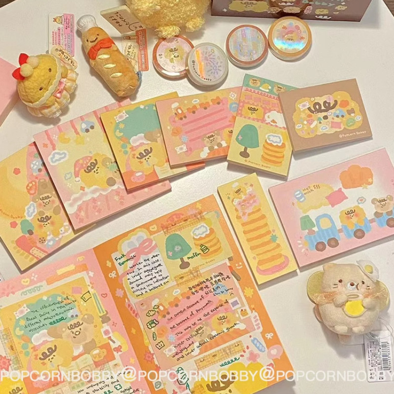 PopcornBobby炸糊狗便签分装套组炸糊狗的狗熊幼稚园手帐便签 - 图3