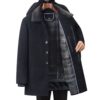 Middle-aged and elderly dad's woolen coat with down lining