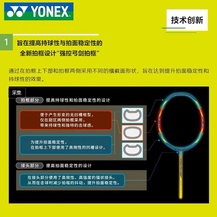 YONEX ARC 7PRO尤尼克斯羽毛球拍 全碳素弓箭ARC-7PRO专业级 ARC - 图2