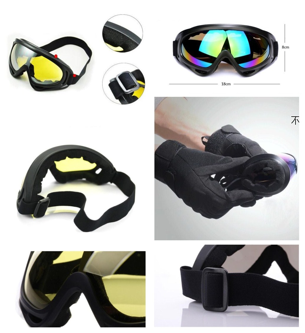 户外骑行摩托车风镜防雾大球面滑雪眼镜成人儿童防风登山护目镜 - 图2