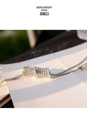 竹节流苏毛衣链女新品韩版