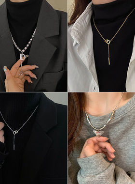 韩版设计感简约毛衣链