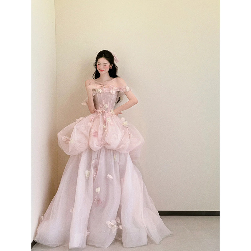 花仙子婚纱礼服超仙高级感森系新娘结婚公主裙抹胸成人礼宴会礼服,淘宝优惠券,粉丝福利购,淘宝优惠卷