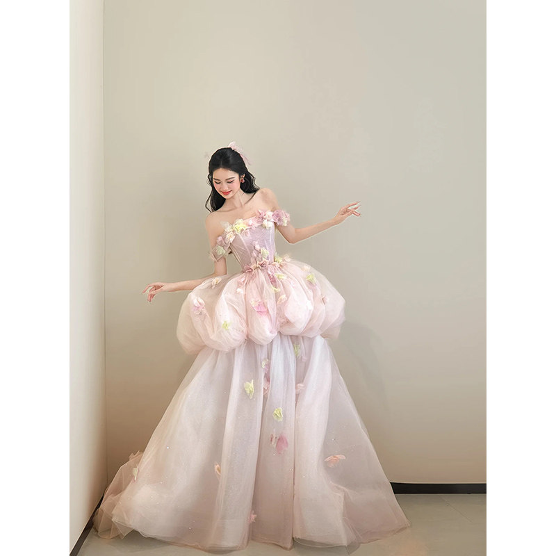 花仙子婚纱礼服超仙高级感森系新娘结婚公主裙抹胸成人礼宴会礼服,淘宝优惠券,粉丝福利购,淘宝优惠卷