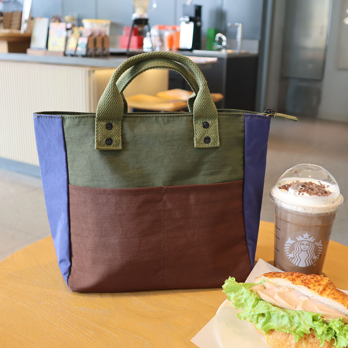 新款休闲时尚撞色防水布包便当包手提袋上班通勤带饭饭盒袋妈咪包,淘宝优惠券,粉丝福利购,淘宝优惠卷