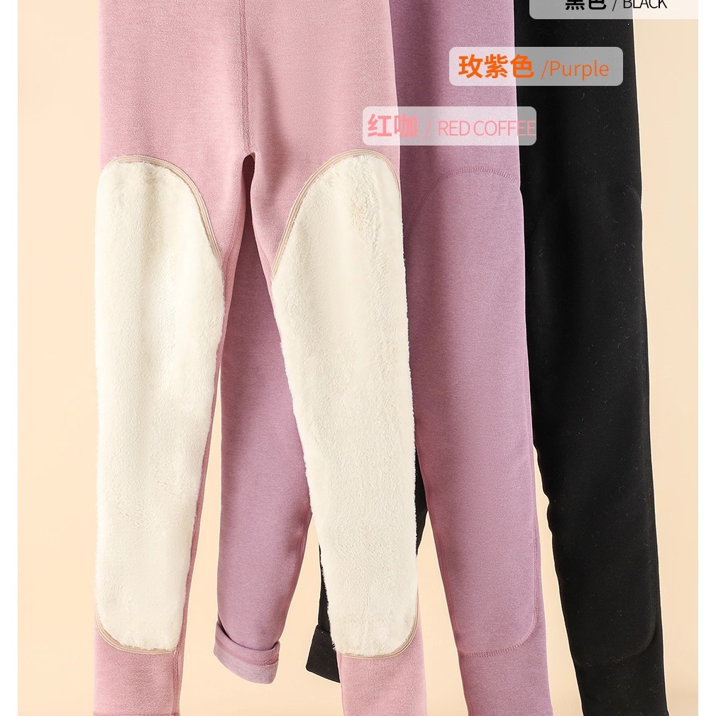 蜗居绵绵蜗居裤秋裤女加绒护膝护腰蚕丝羊绒裤保暖裤8881 - 图2