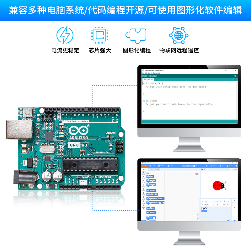 现货Arduino开发板 原装arduino uno R3/mega 2560 R3 编程学习板 - 图1