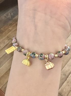 新款景泰蓝手串繁花似锦夏日