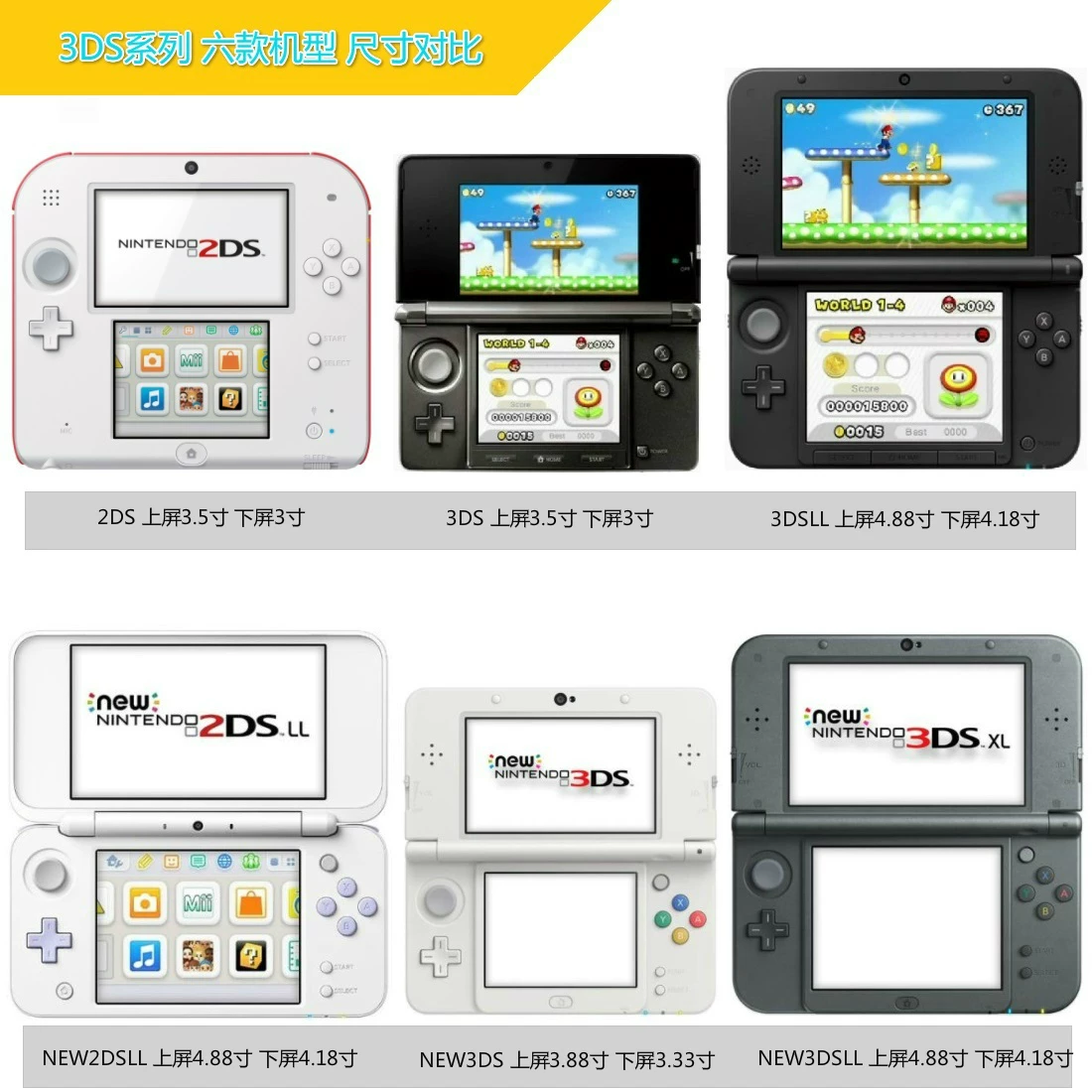 Nintendo New 3DS 3DSLL Palm Game Host 2DS Pokémon NDSL Upgrade B9s Compatible GBA