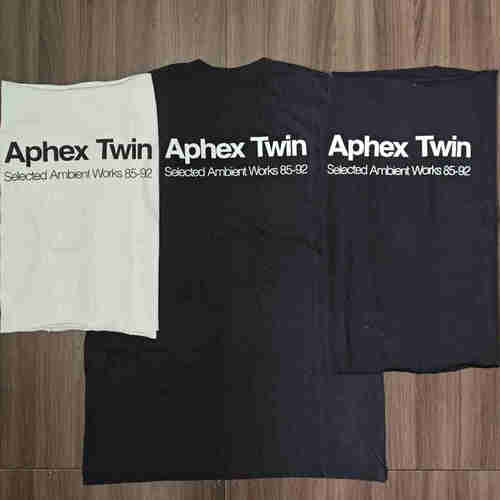 原创美潮SS25 Aphex Twin Ambient Works Tee胸前印花LOGO短袖T恤 - 图1