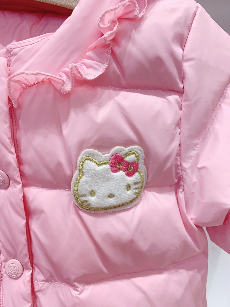 helloKitty凯蒂猫专柜冬新款女童小香风短款轻薄羽绒服羽绒内胆 - 图1