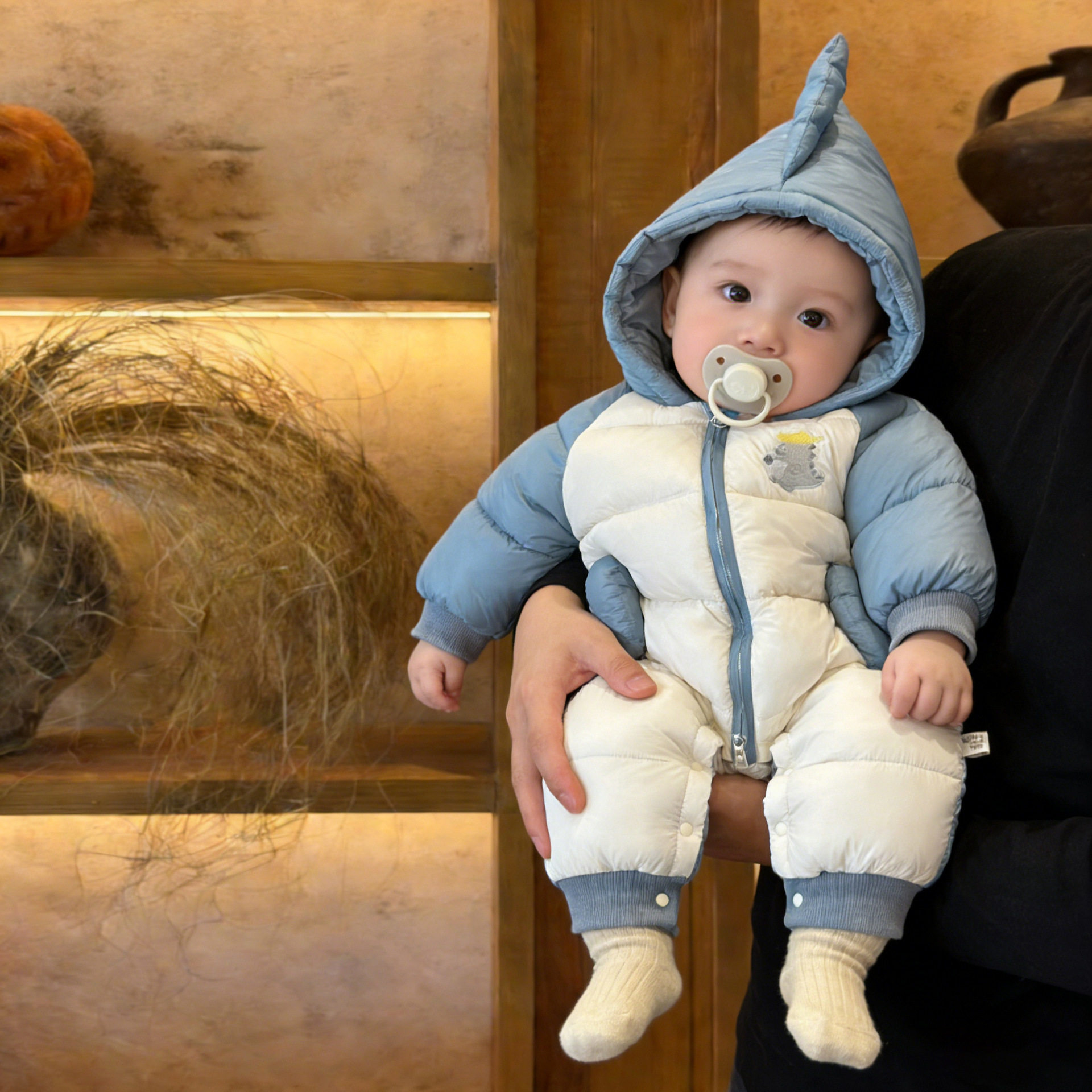 新生婴儿冬季连体衣男女宝宝加厚保暖棉衣冬装爬服外出哈衣外出服,淘宝优惠券,粉丝福利购,淘宝优惠卷