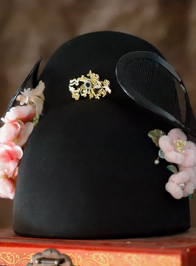 唐代新郎官帽子古装婚礼官帽唐制乌纱帽中国风婚纱照样片道具婚嫁