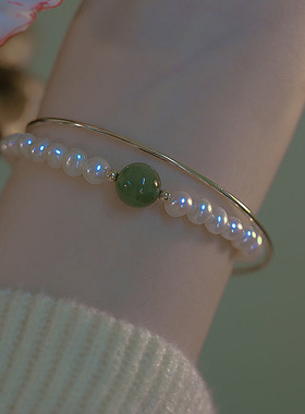 时尚爆款青黛手链珍珠女2026新款高级感ins百搭闺蜜手镯转运珠女